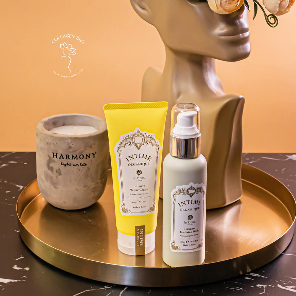 фитогель для интимной гигиены Intimate Feminine Wash (справа) и крем Intimate White Cream (слева)